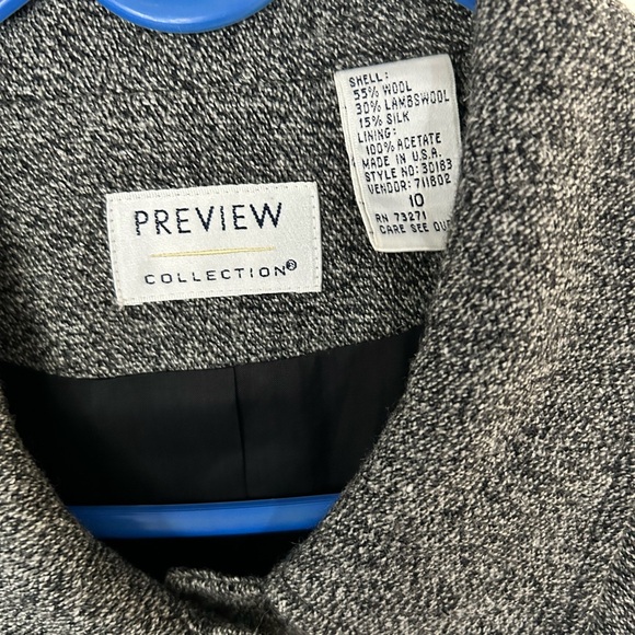 Preview Collection Charcoal Wool Blend Coat - Picture 2 of 4